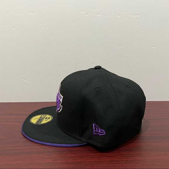 New Era, 59Fifty Fitted Hat, Los Angeles Lakers, Black, Purple & Grey - Picture 5 of 9